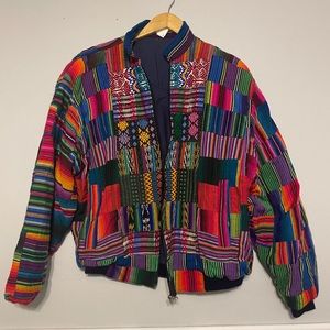 Patchwork Embroidered Bomber Jacket